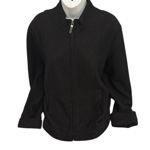 Della Spiga Italy black wool Jacket Pockets Size L - Picture 14 of 15